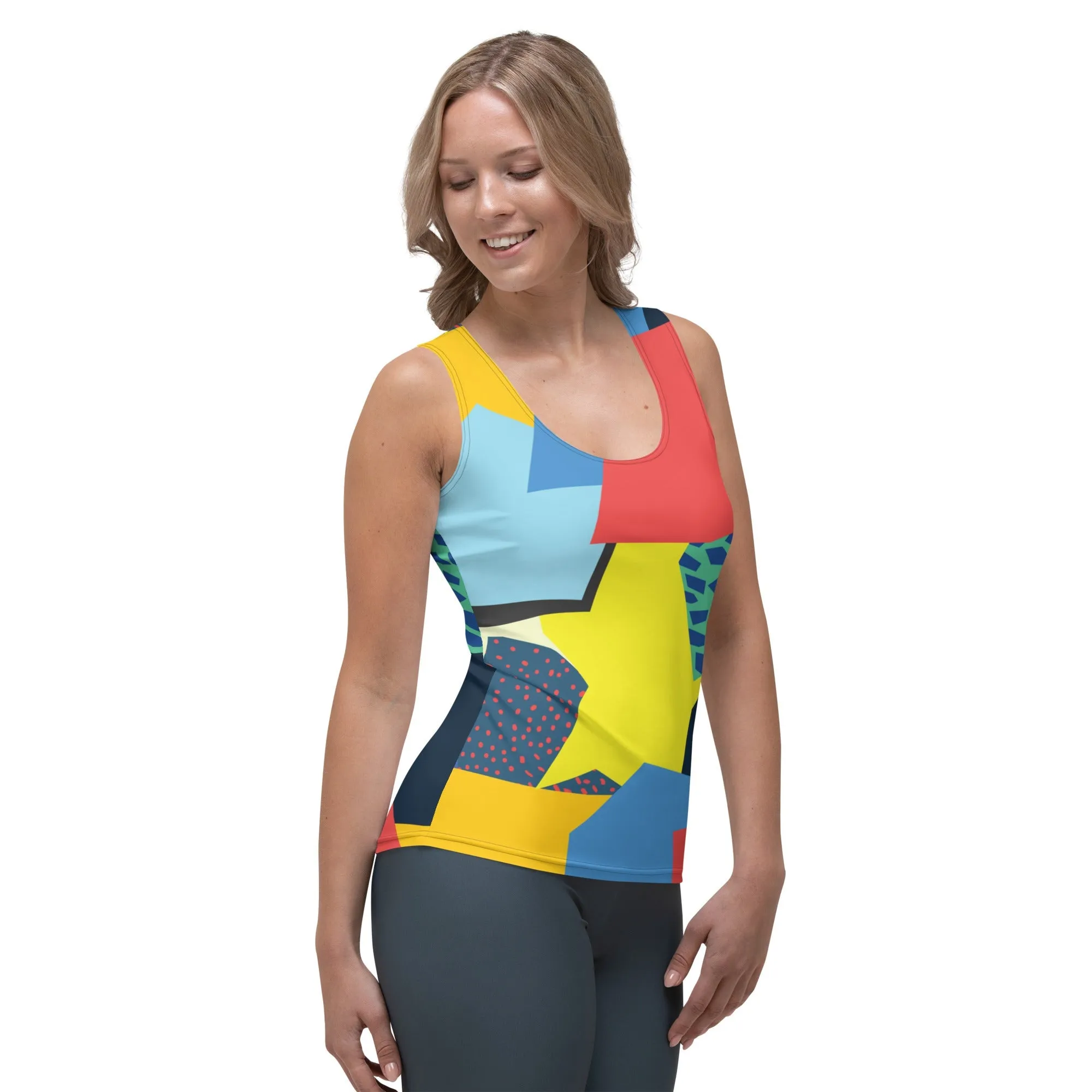 90s Color Block Tank Top