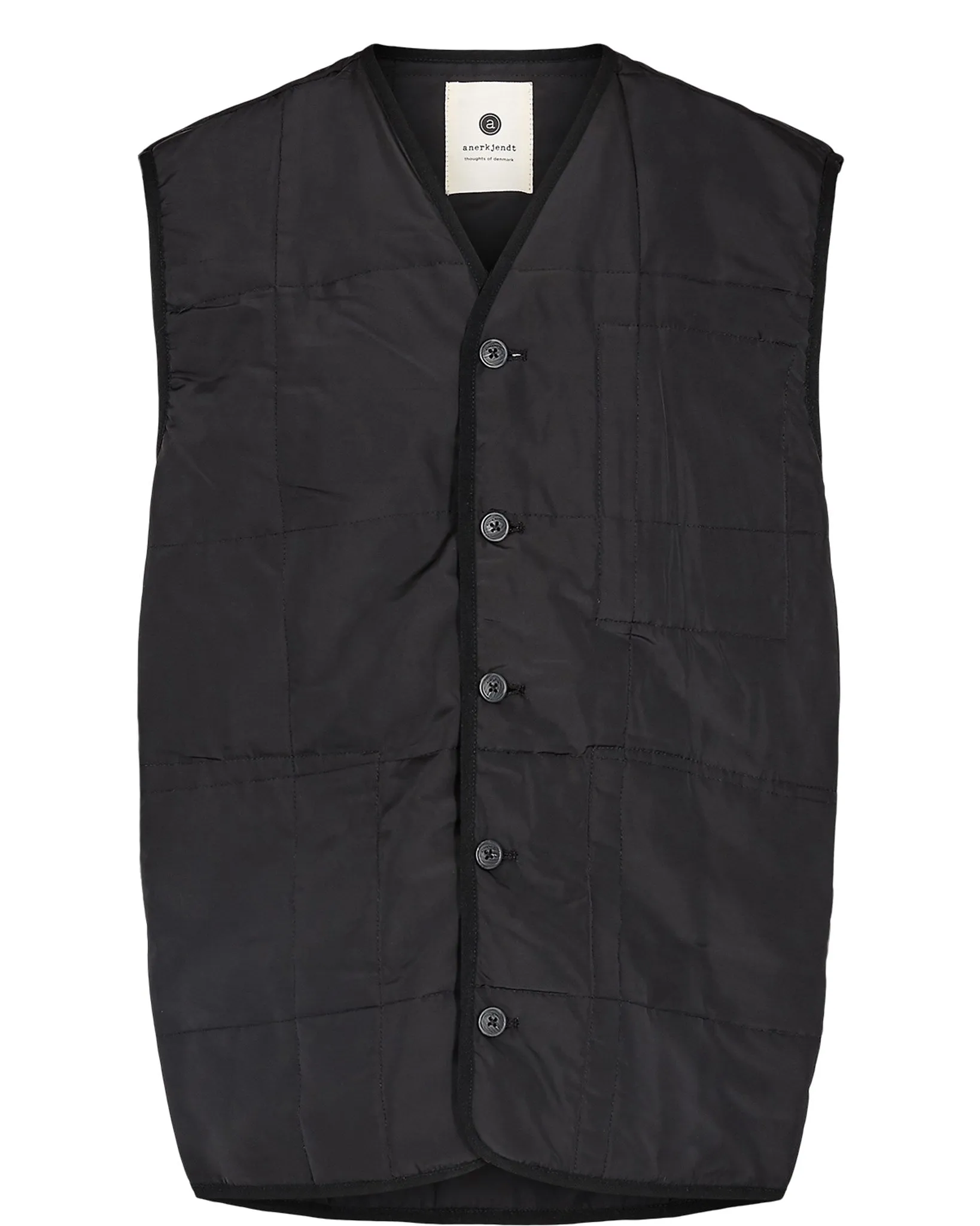 AKRASMUS QUILTED VEST - Caviar