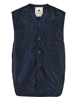 AKRASMUS QUILTED VEST - Dark Navy