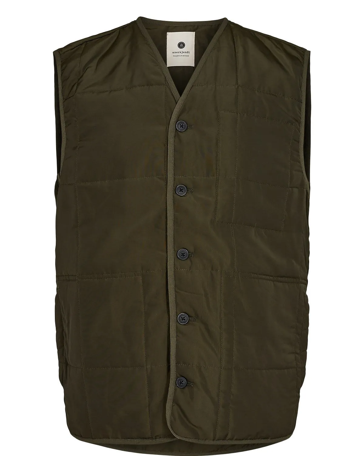 AKRASMUS QUILTED VEST - Forest night