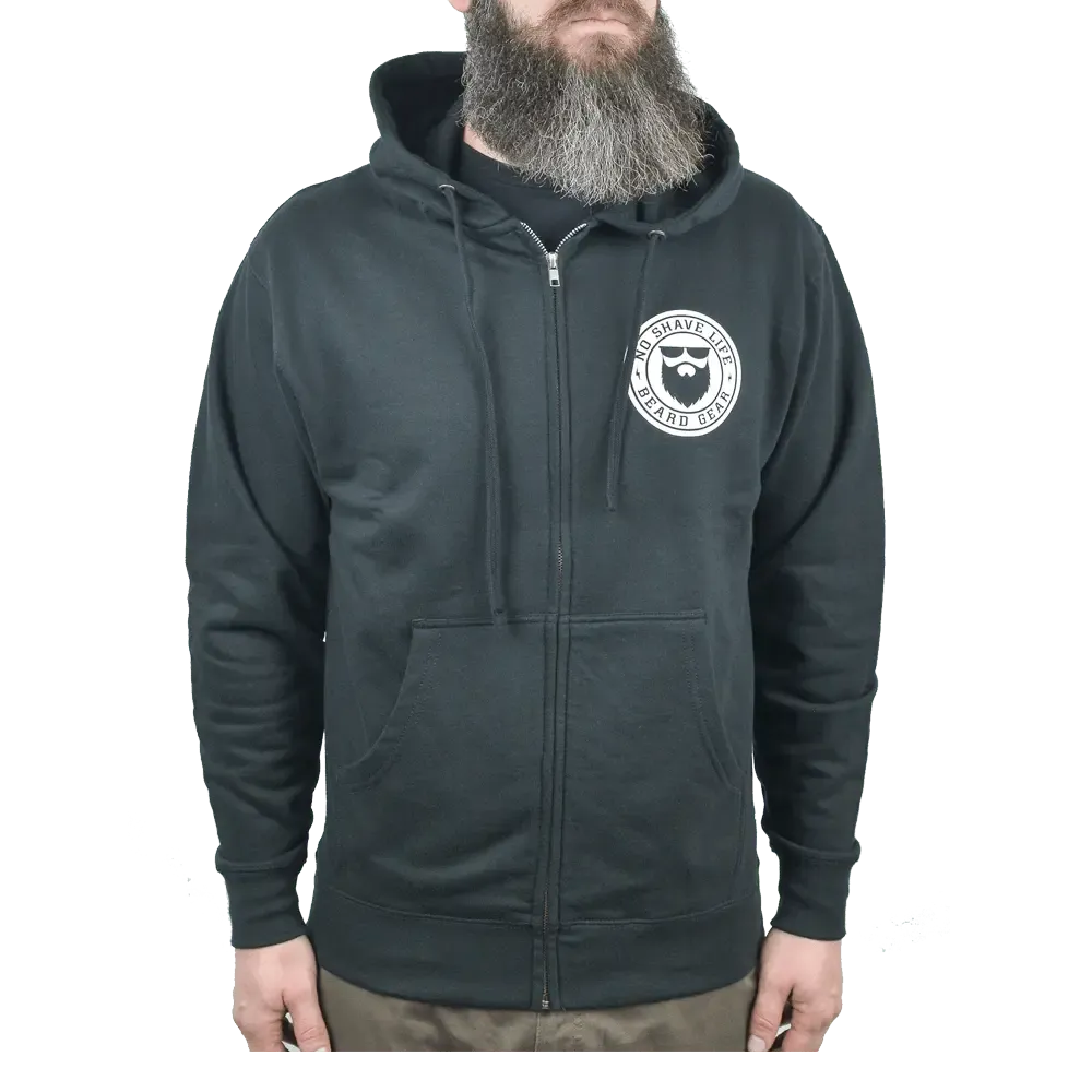 Beard Gear Black Zip Hoodie