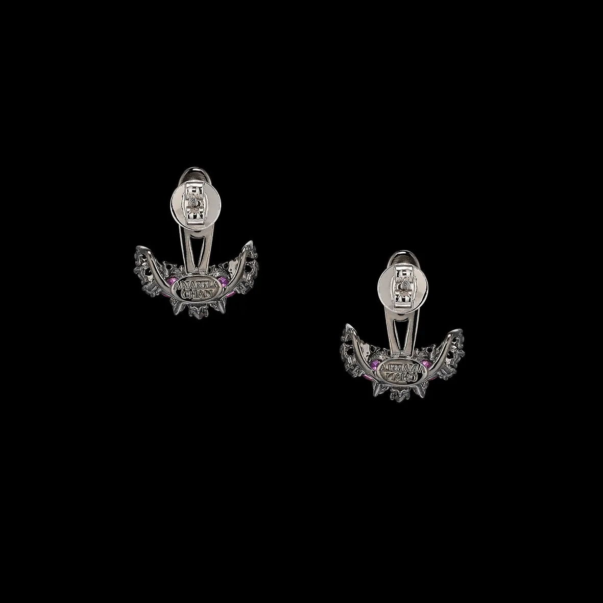 Black Pink Twinkle Ear-Jackets