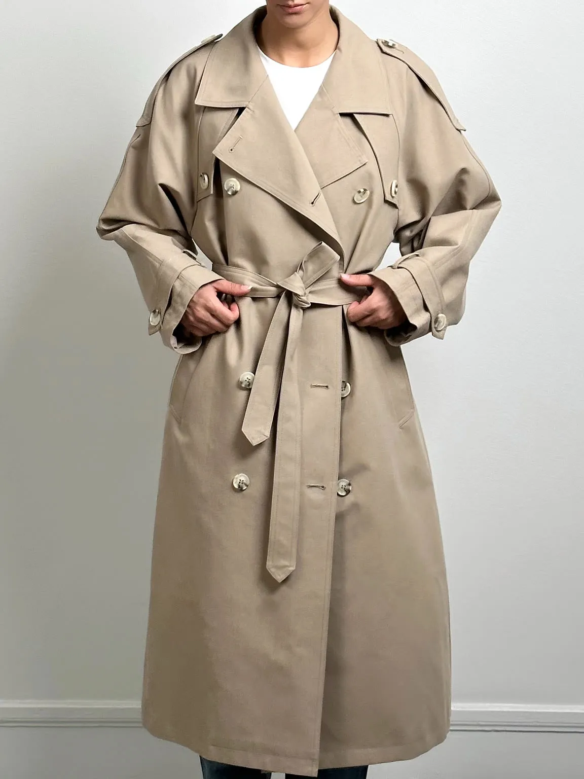 BOBBY CANVAS TRENCHCOAT - BEIGE
