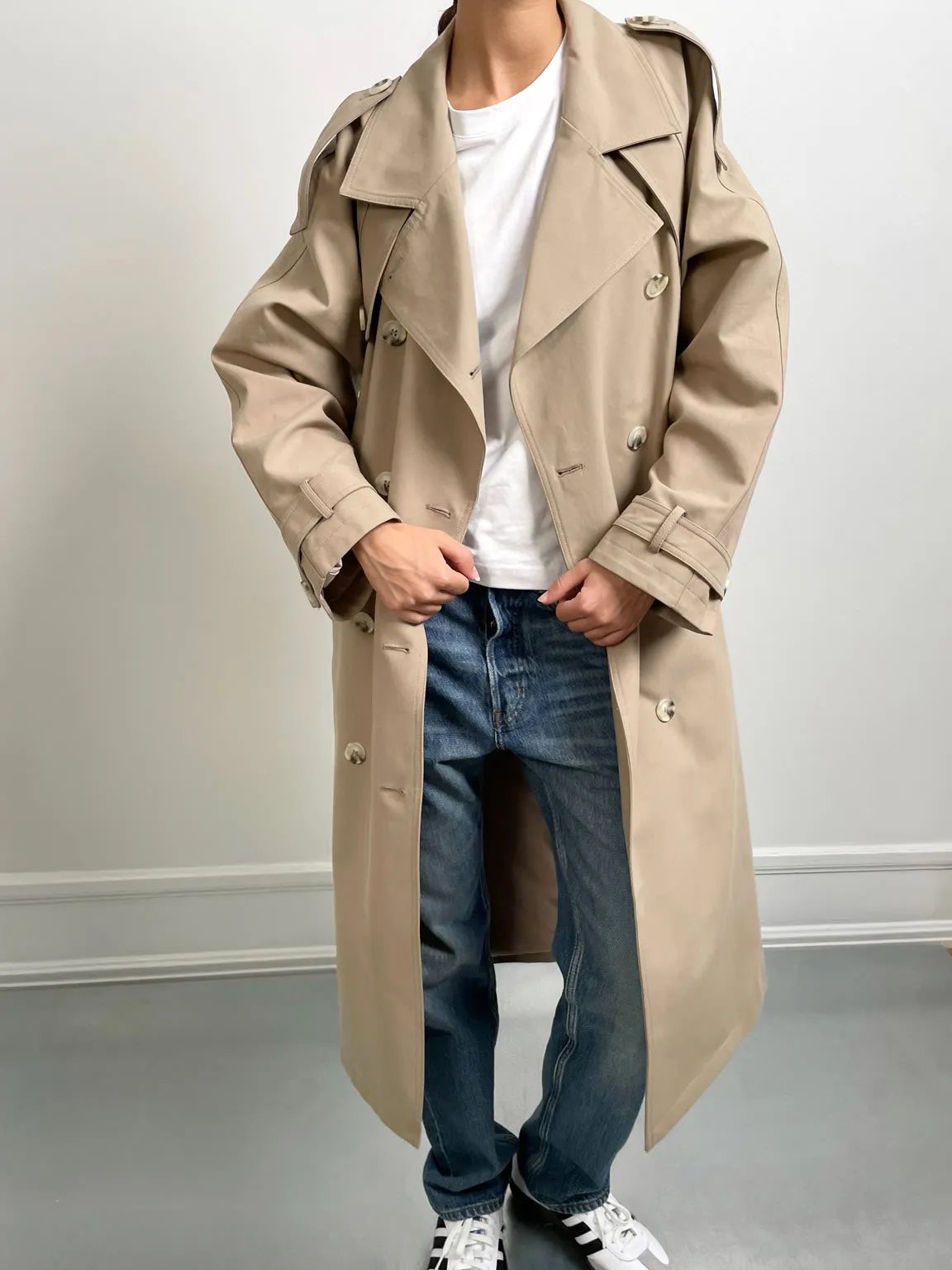 BOBBY CANVAS TRENCHCOAT - BEIGE