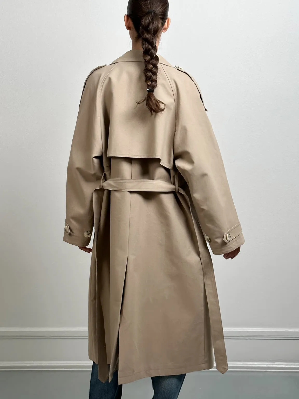 BOBBY CANVAS TRENCHCOAT - BEIGE