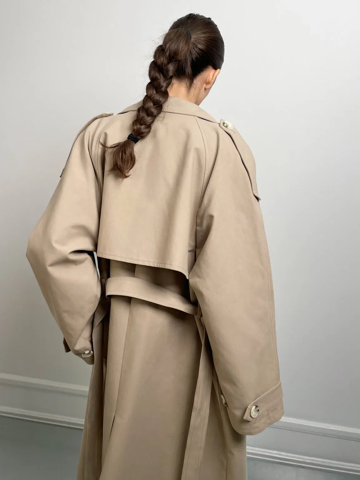 BOBBY CANVAS TRENCHCOAT - BEIGE