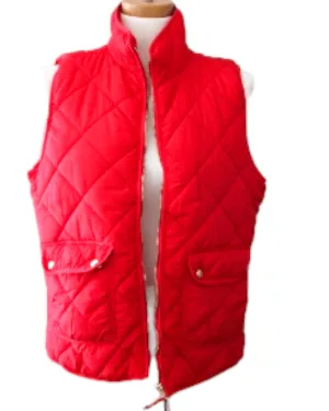 Bright Spring Red Puffer Vest