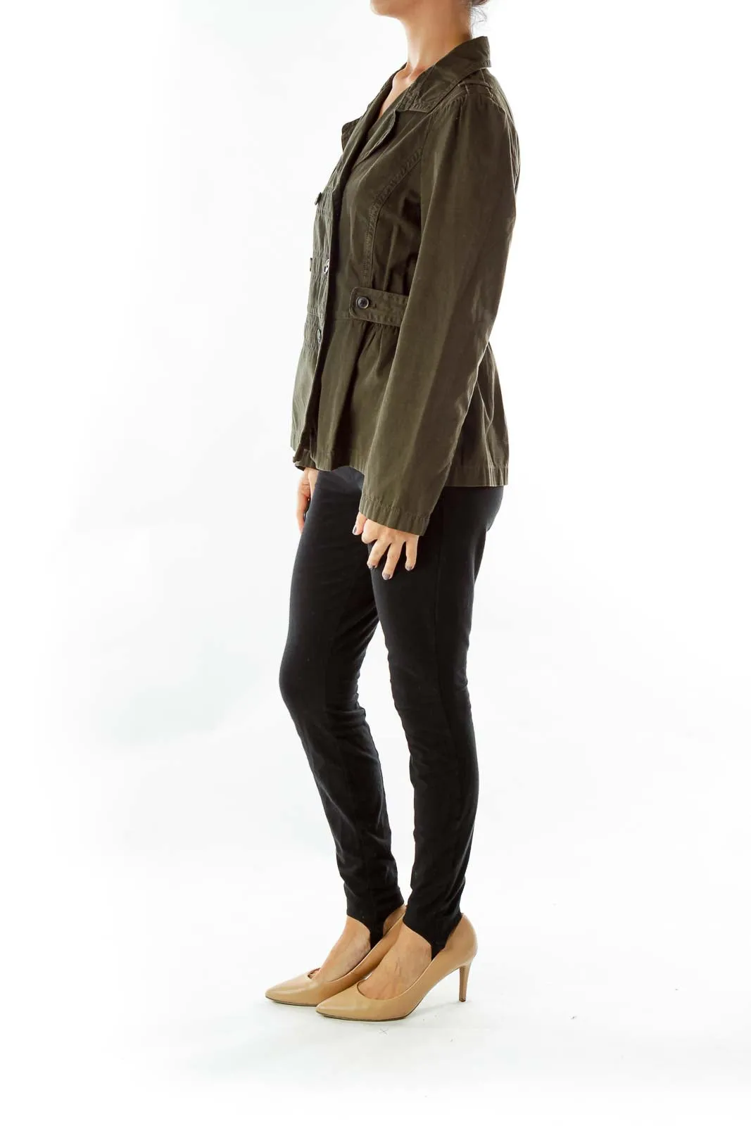Brown Double Breast Jacket