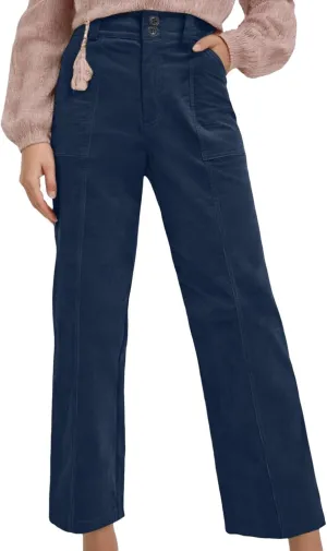 Casual Pants for Women 2025 Summer Straight Wide Leg Stretchy High Waist Solid Color Pants Trendy Baggy Loose Trousers