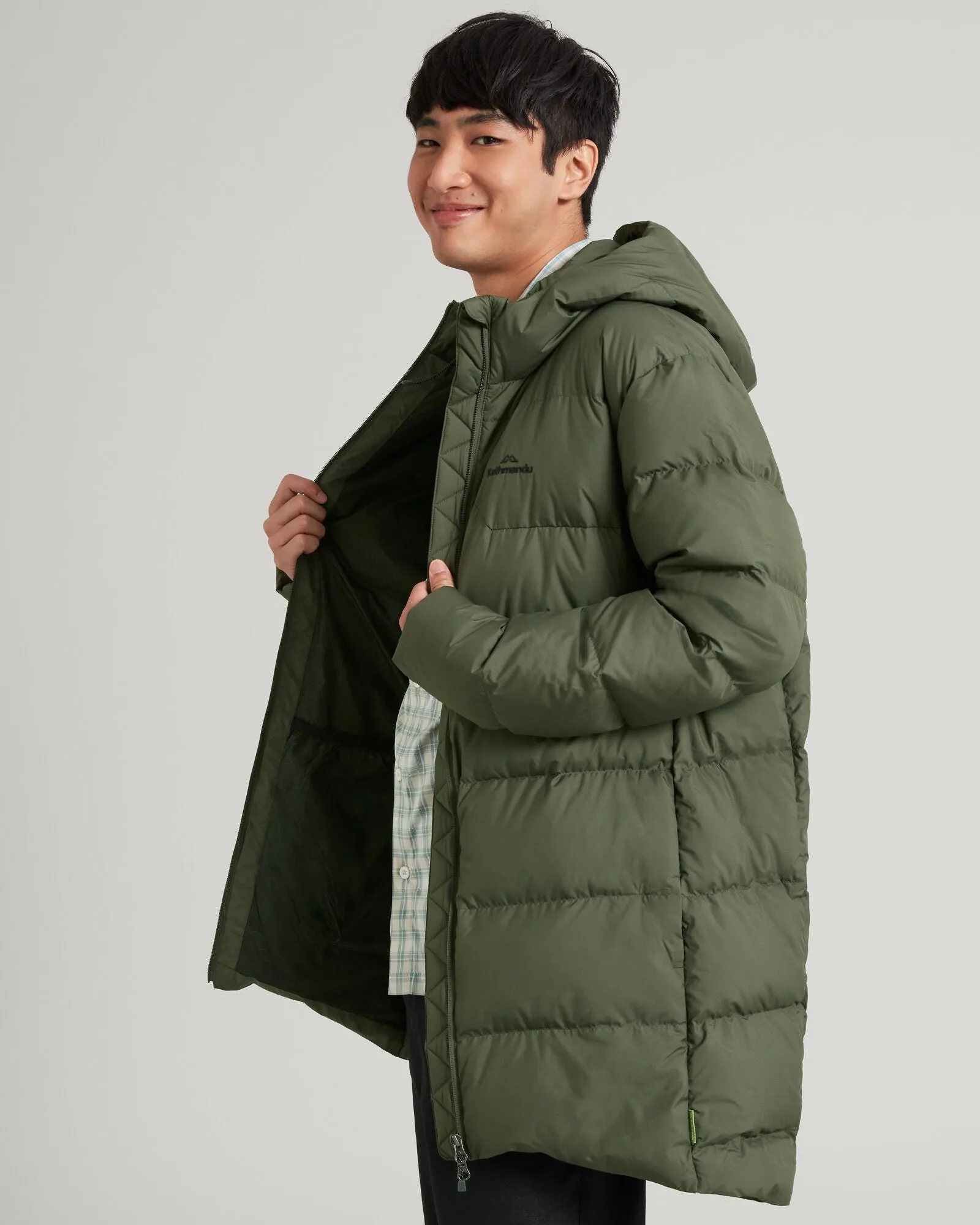 Epiq Mns Longline Down Coat - Rosin