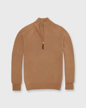 Half-Zip Sweater in Camel Cashmere