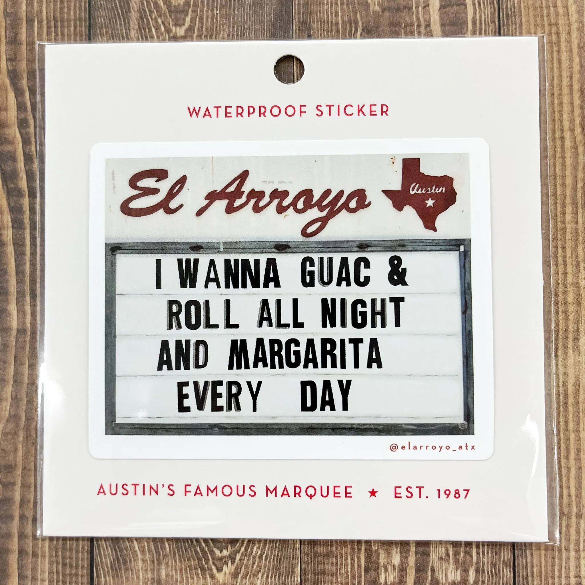 I Wanna Guac & Roll All Night and Margarita Every Day Sticker by El Arroyo