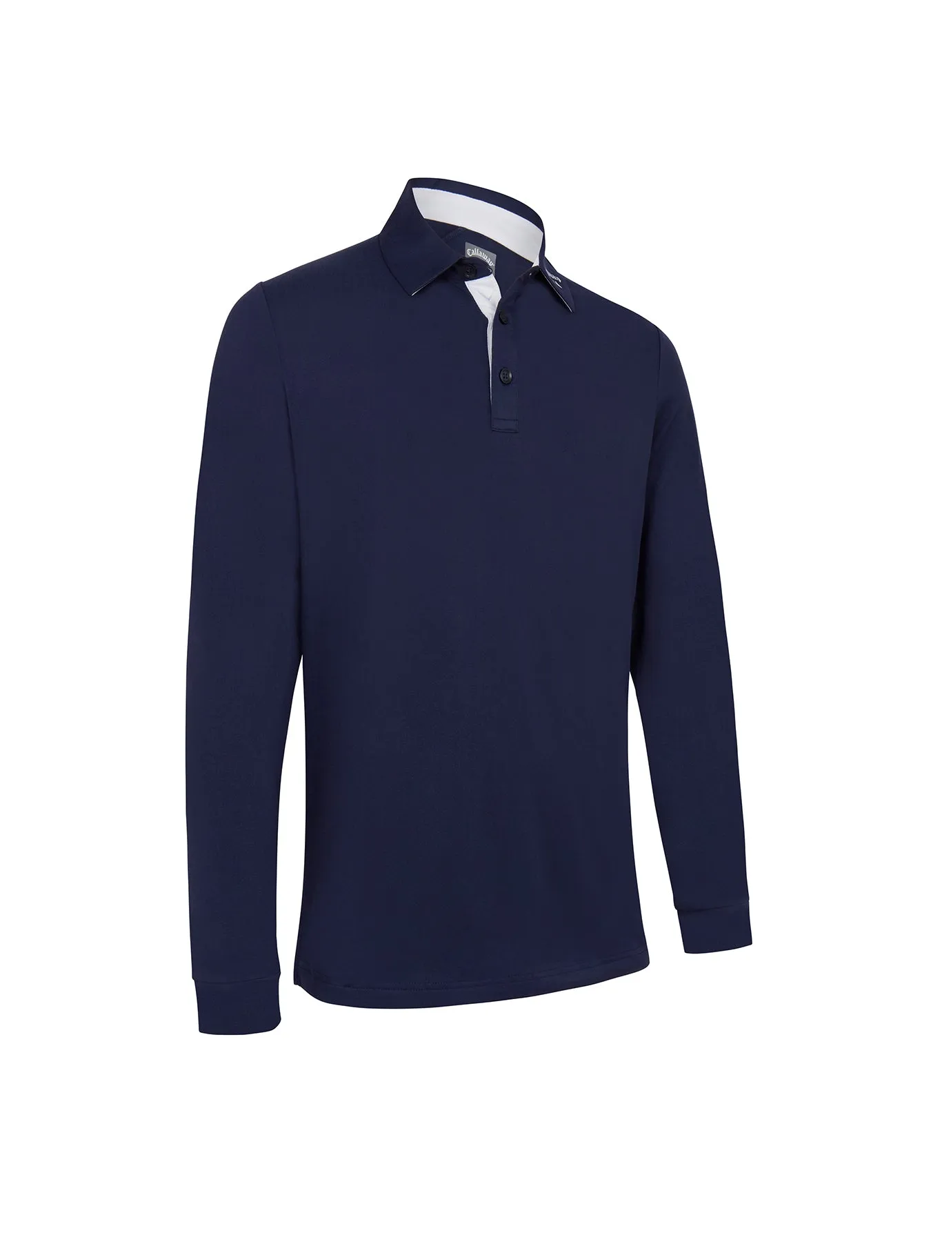 Long Sleeve Performance Polo In Peacoat