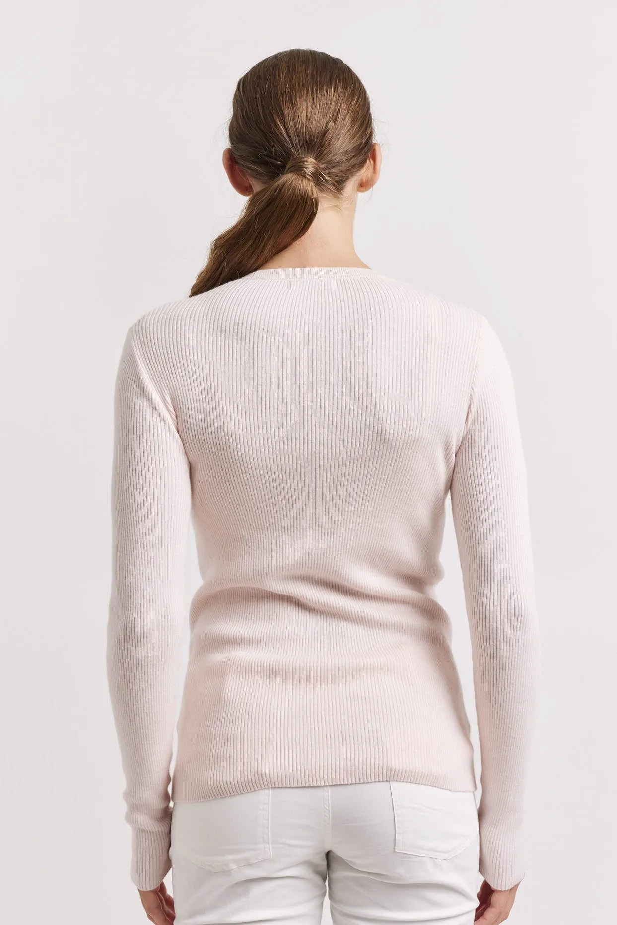 Marley Cotton Cashmere Top in Pink Calico