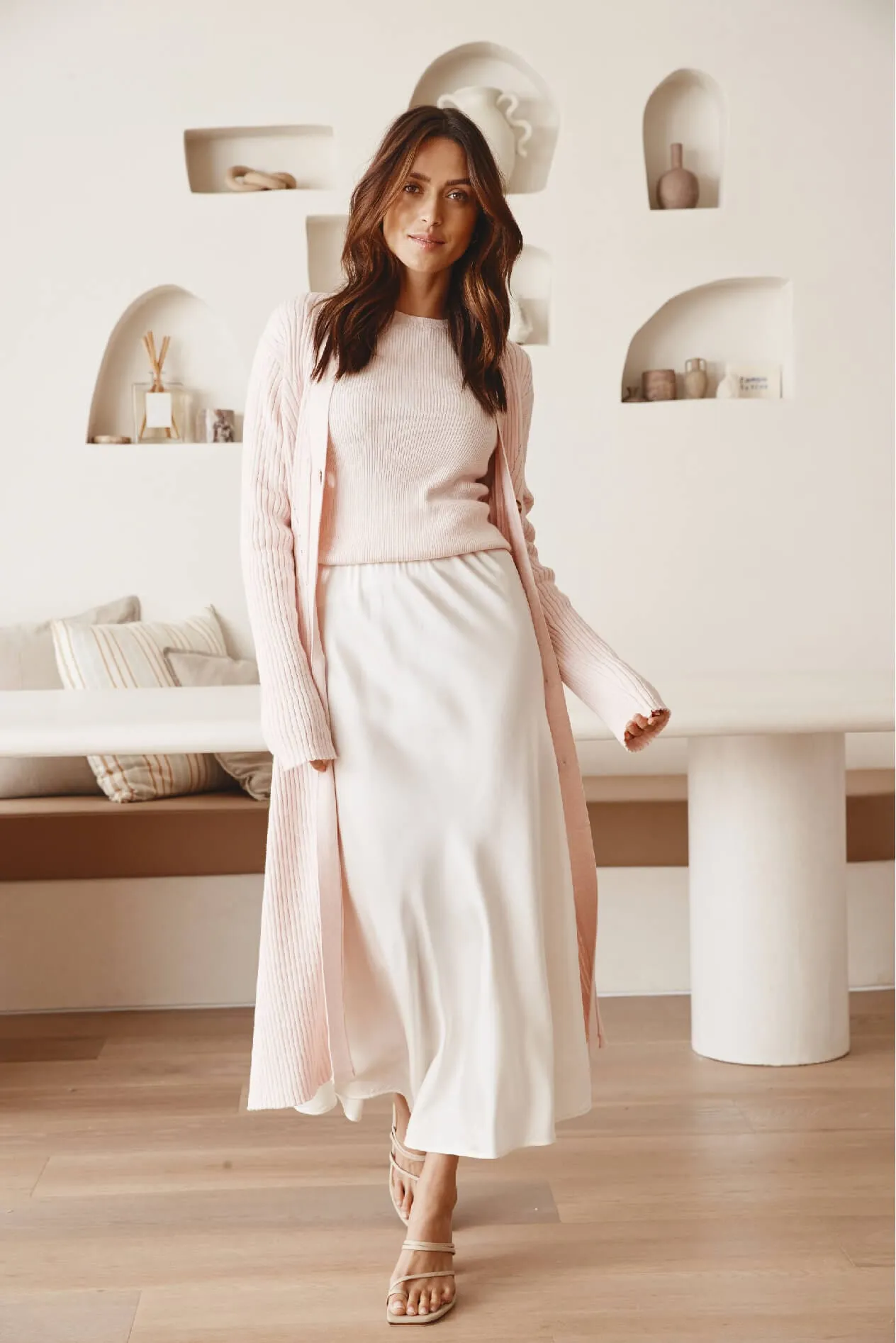 Marley Cotton Cashmere Top in Pink Calico