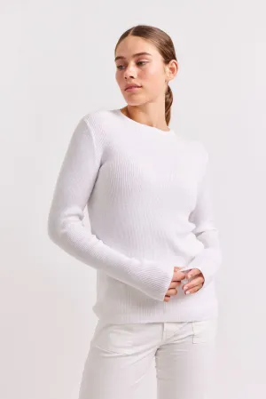 Marley Cotton Cashmere Top in White
