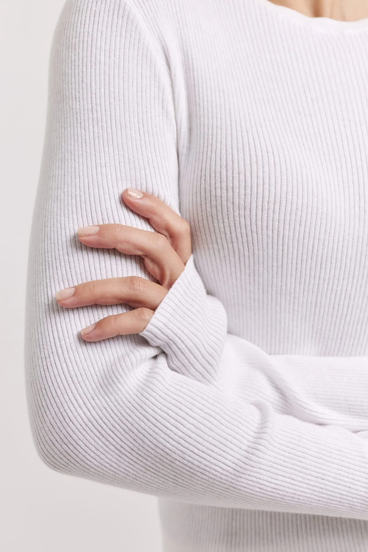 Marley Cotton Cashmere Top in White
