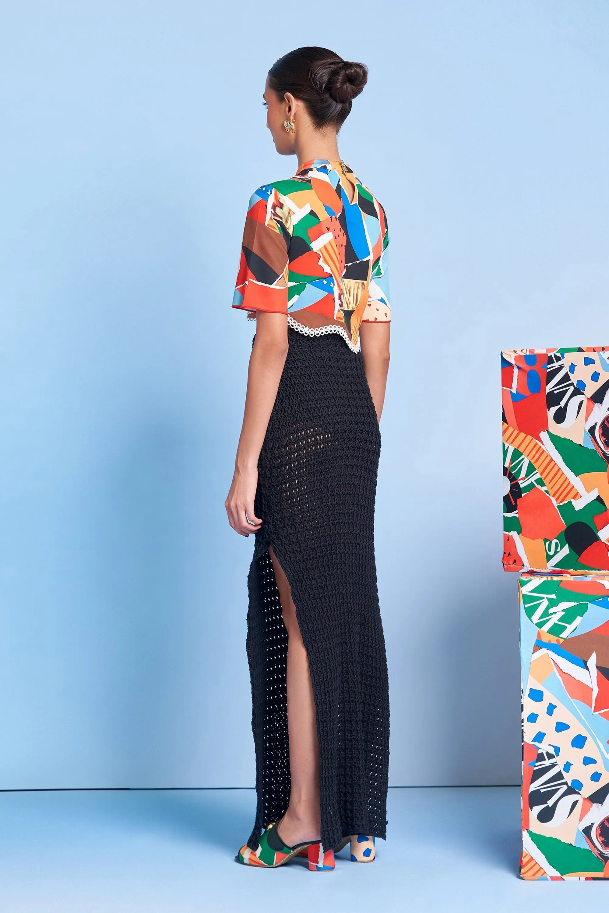 Noir Chunky Knit Skirt