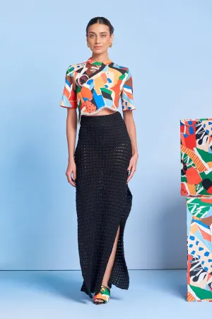 Noir Chunky Knit Skirt