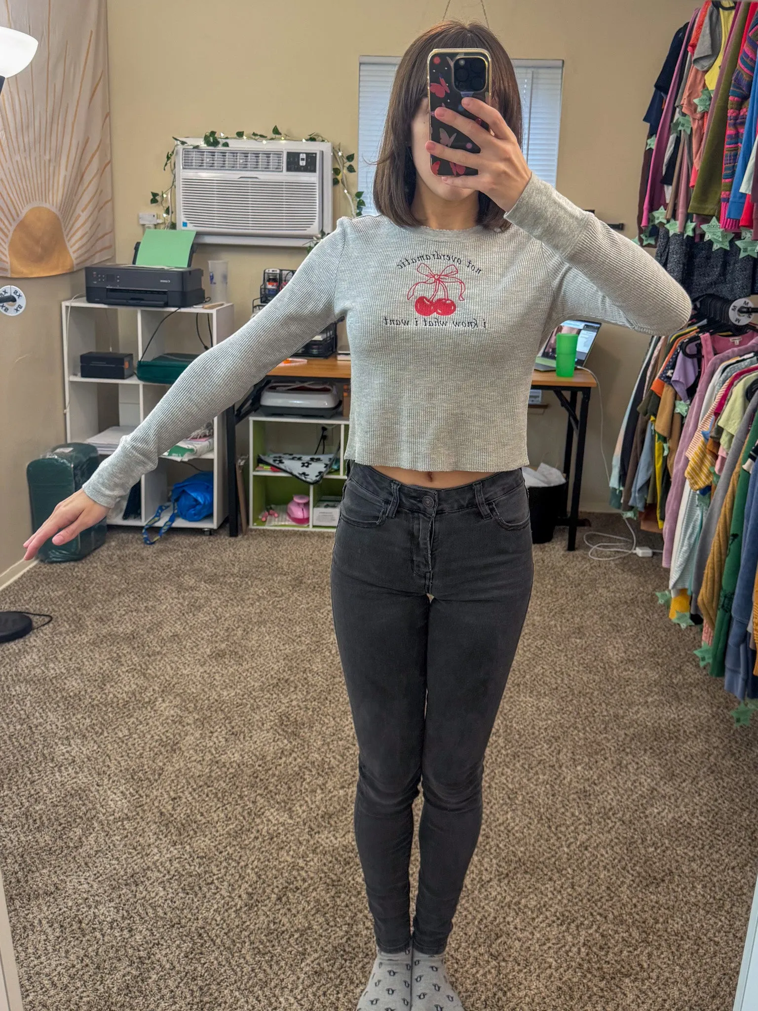 Not Overdramatic Cropped Thermal Long Sleeve M