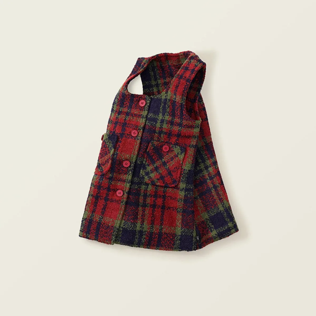 Odelia Retro Plaid Vest Dress Set
