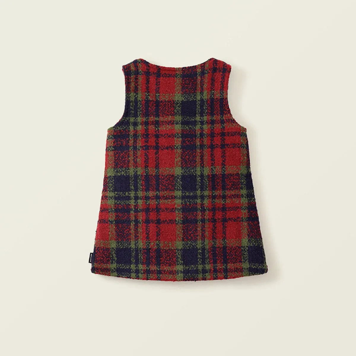 Odelia Retro Plaid Vest Dress Set