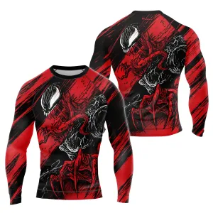 Red Venom in Horror Men's Long Sleeve Rash Guard
