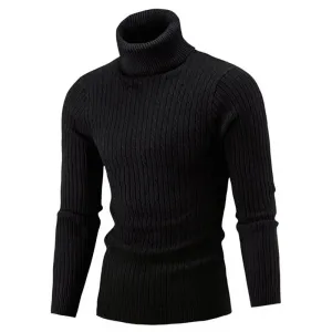 Roll Neck Men's Viscose Sweater