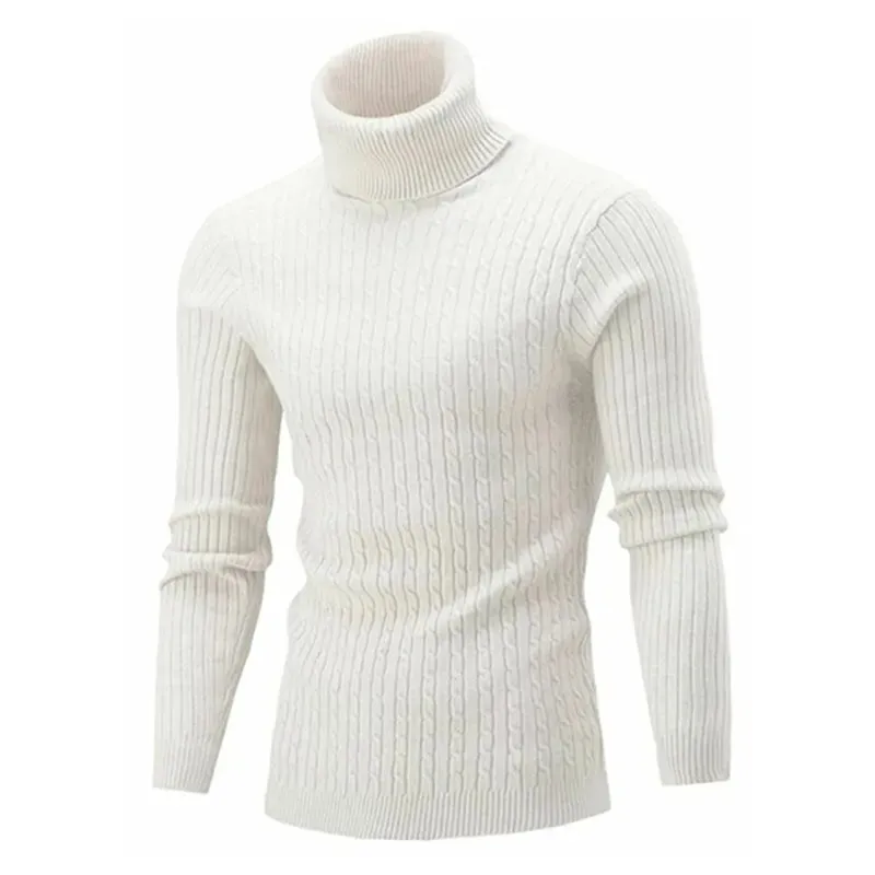 Roll Neck Men's Viscose Sweater