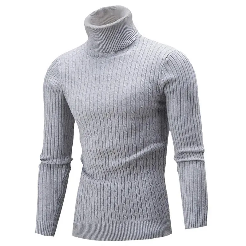 Roll Neck Men's Viscose Sweater