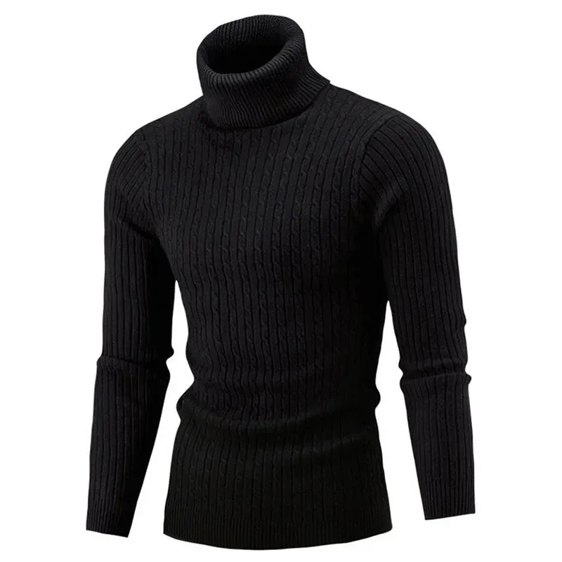 Roll Neck Men's Viscose Sweater