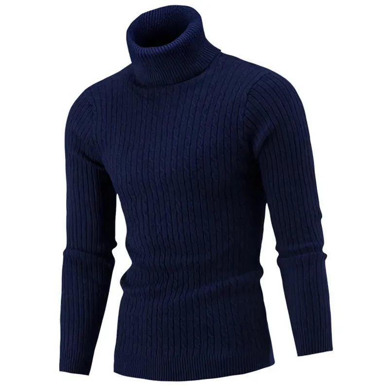 Roll Neck Men's Viscose Sweater