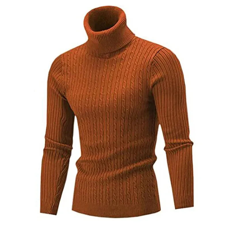 Roll Neck Men's Viscose Sweater