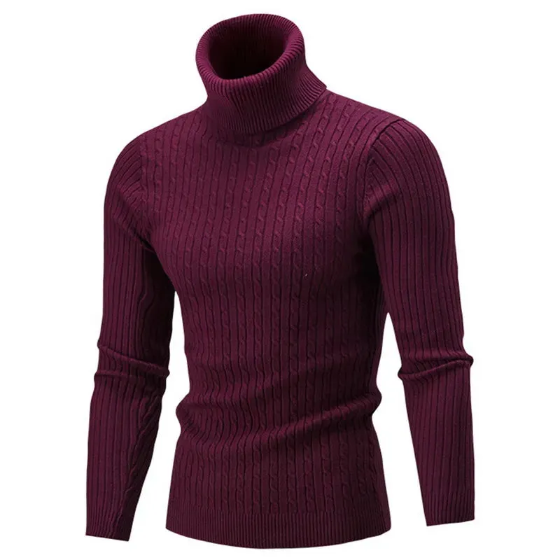 Roll Neck Men's Viscose Sweater