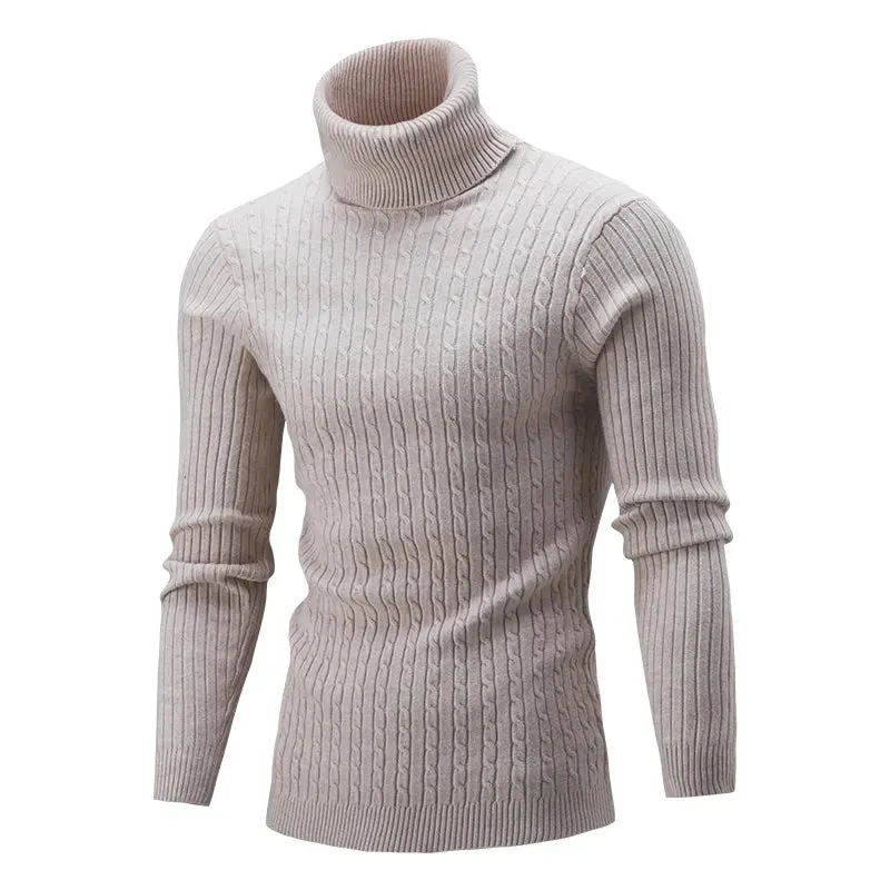 Roll Neck Men's Viscose Sweater