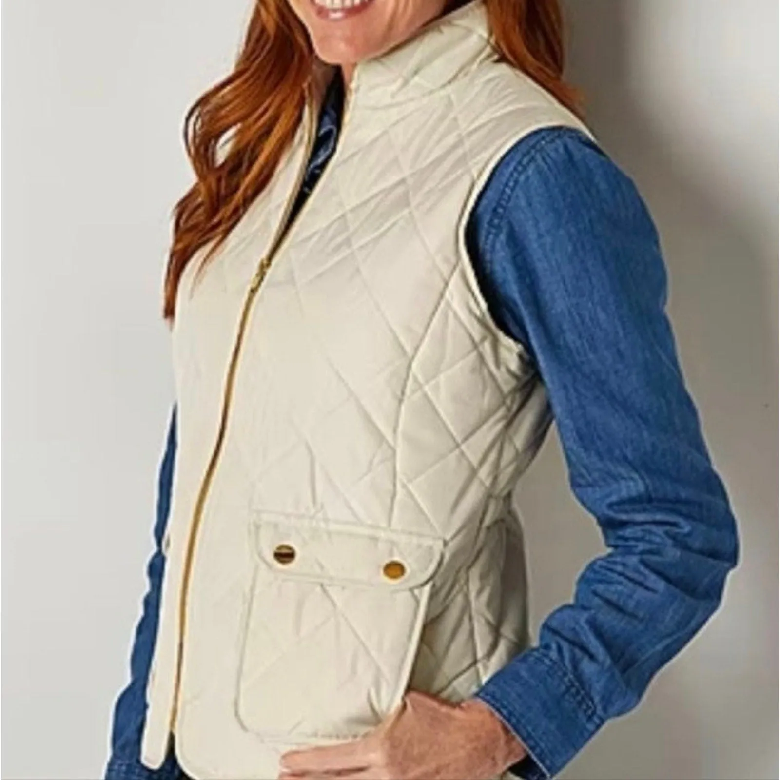 St. John's Bay Quilted Vest - Large