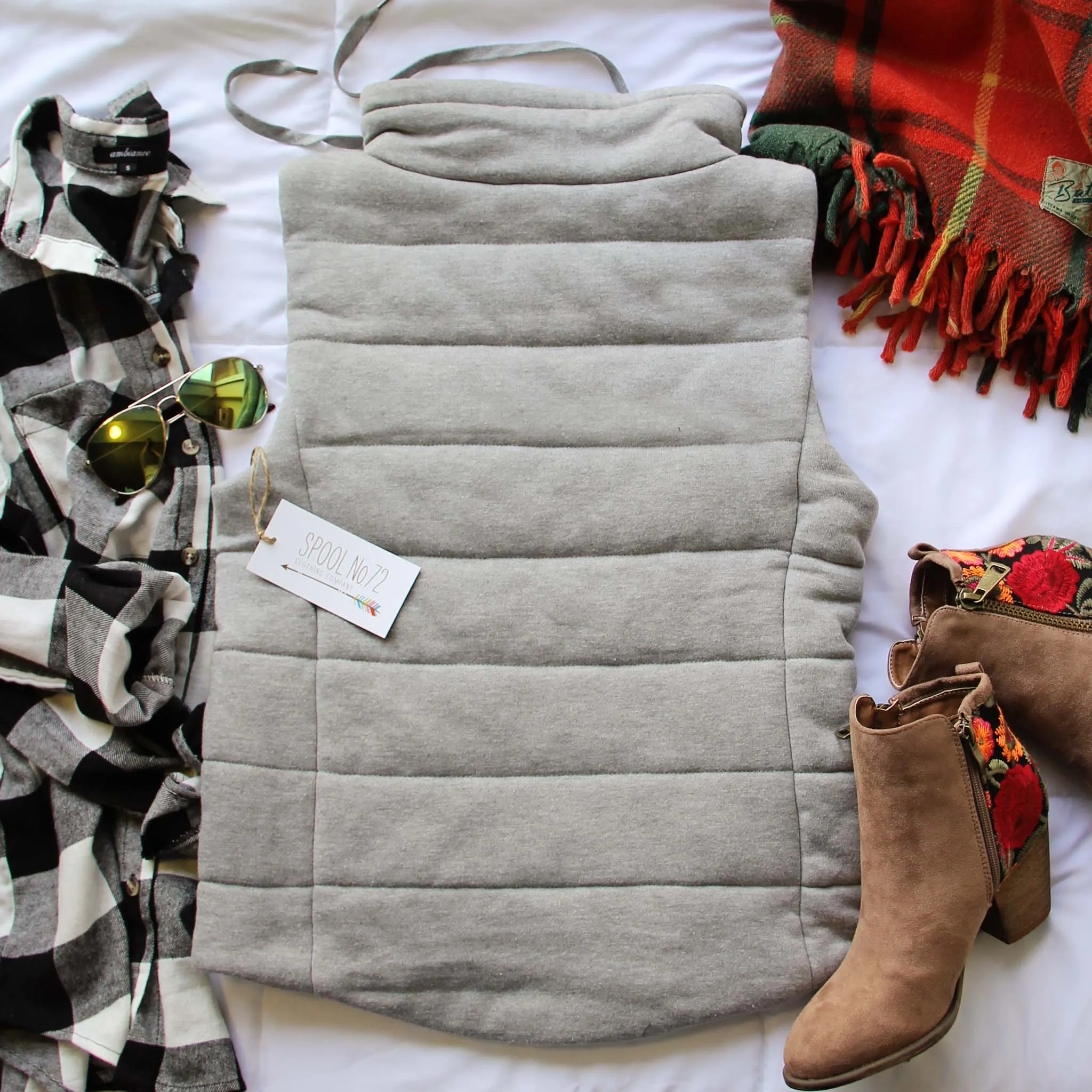 Stadium Cloth Vest in Gray