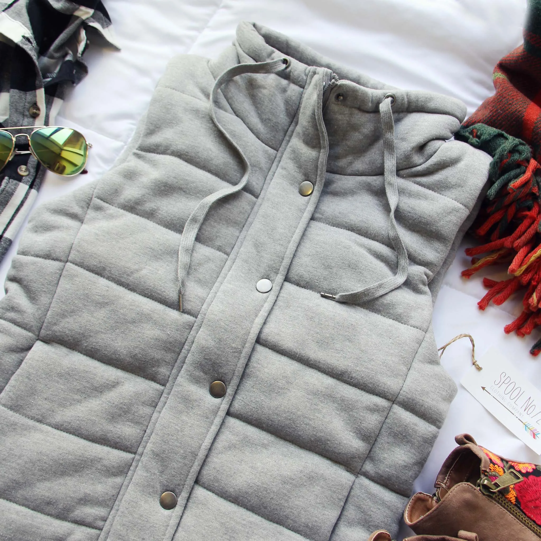 Stadium Cloth Vest in Gray