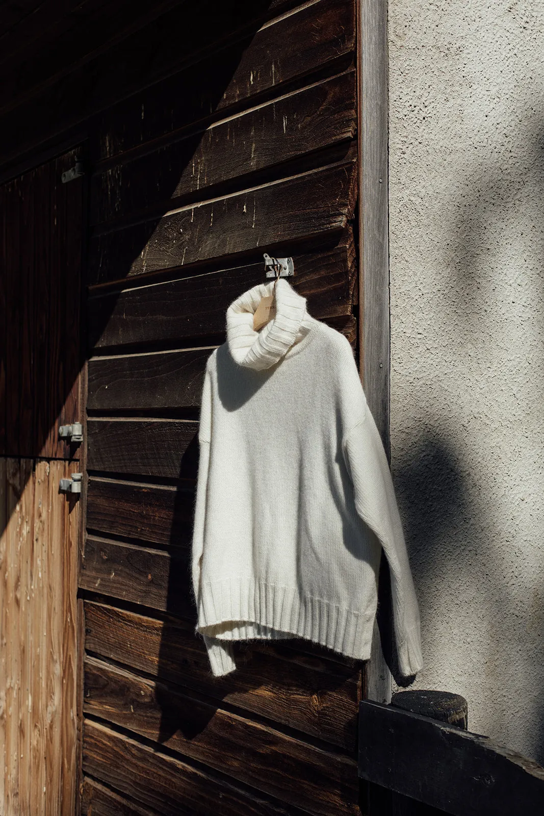 The Connie Merino Angora Polo Neck - Natural