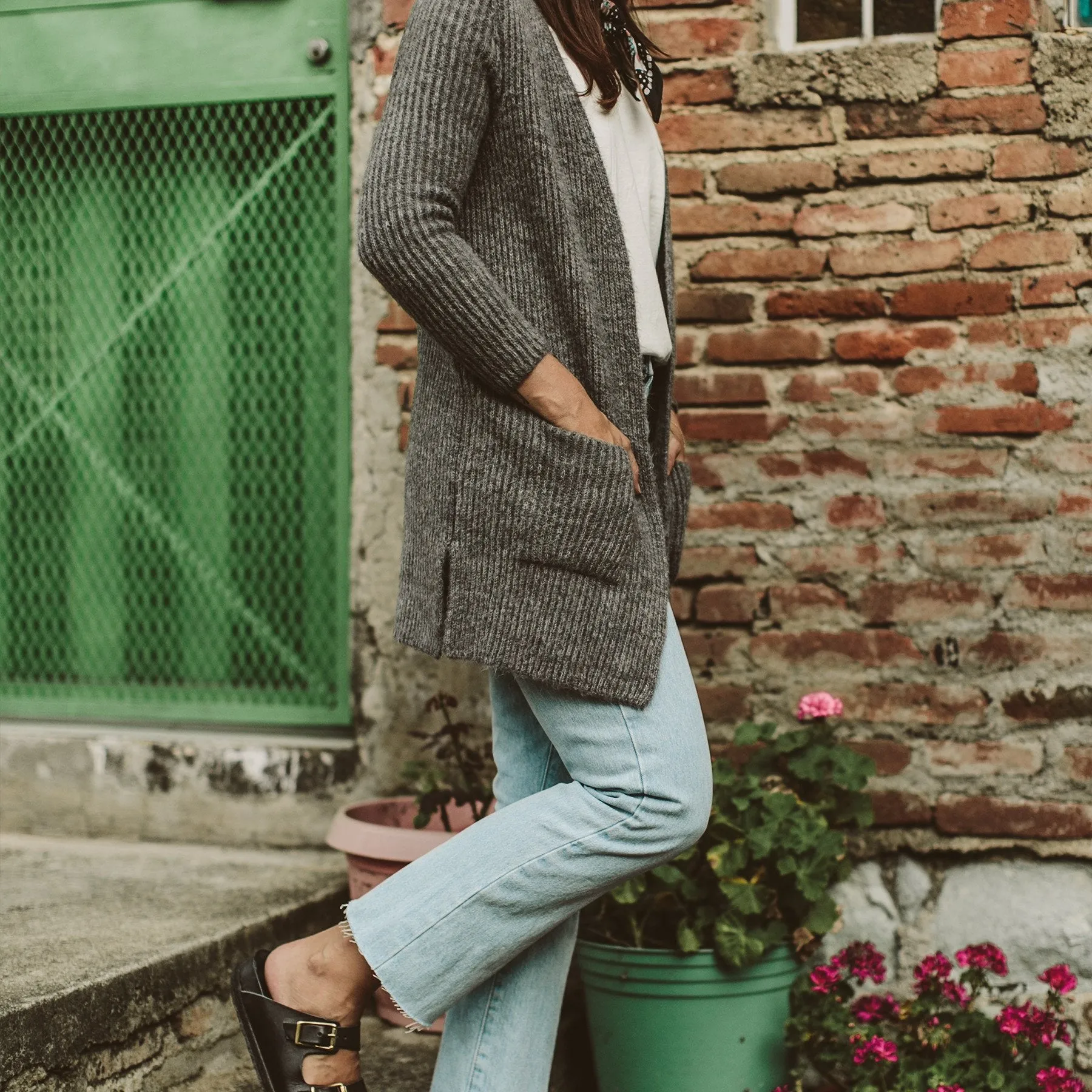 The Frida Cardigan in Charcoal