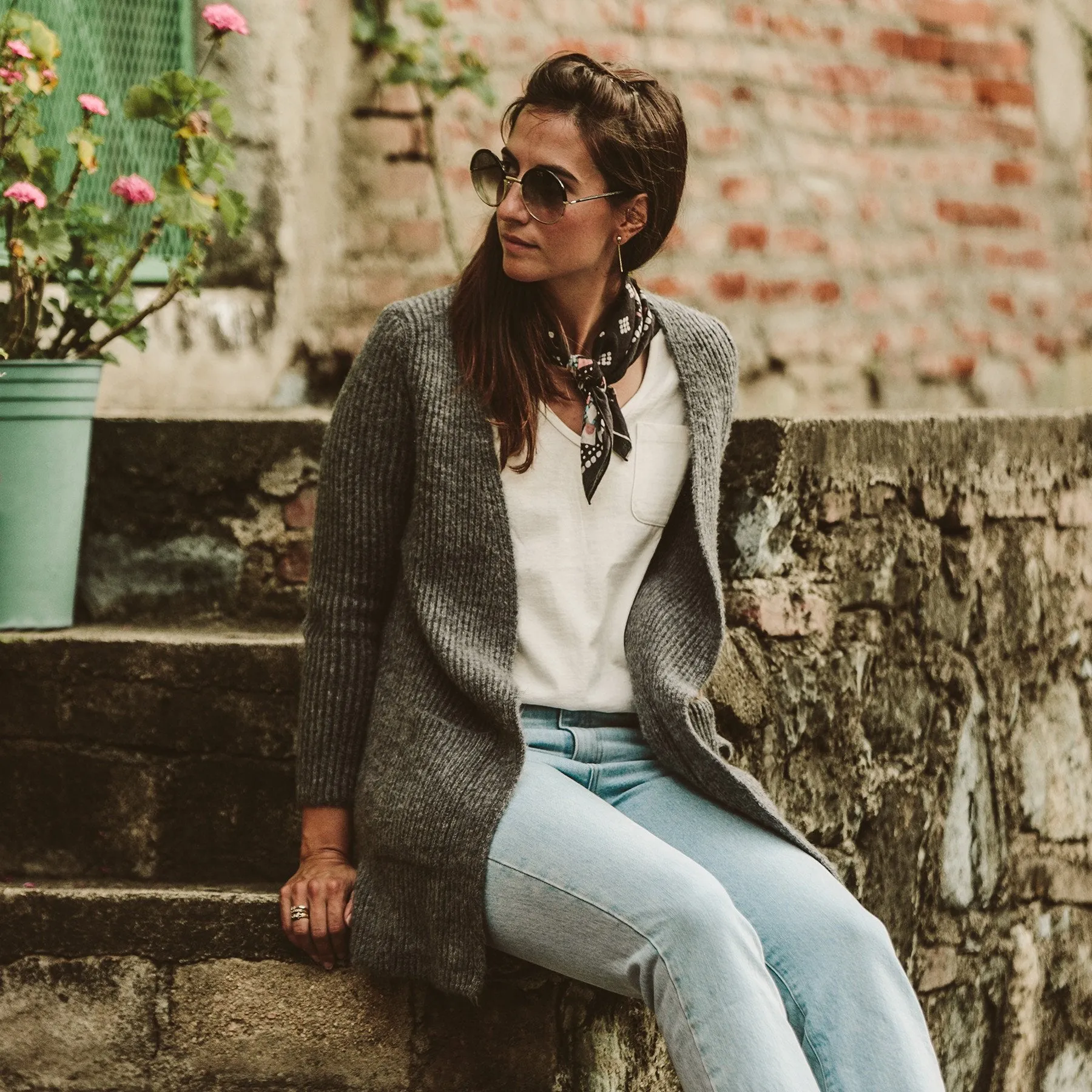 The Frida Cardigan in Charcoal