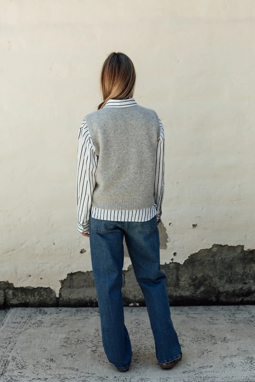 The Liv Merino Angora Vest - Dove