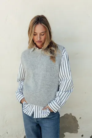 The Liv Merino Angora Vest - Dove