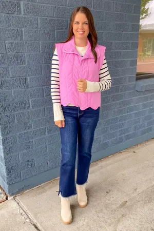The Perfect Quilted Pink Vest