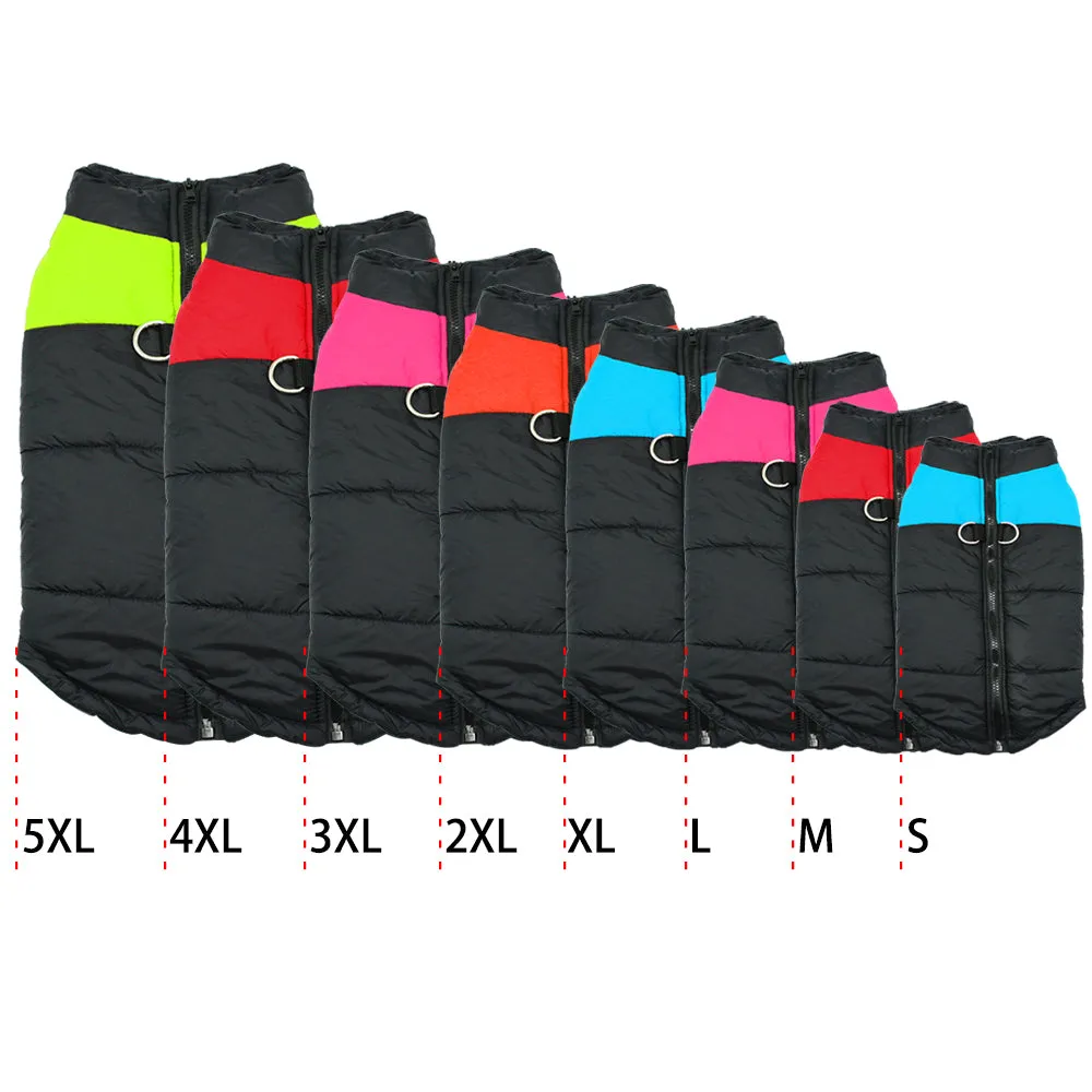 Waterproof Pet Dog Puppy Vest Jacket Chihuahua Clothing Warm Winter Dog Clothes Coat For Small Medium Large Dogs 4 Colors S-5XL