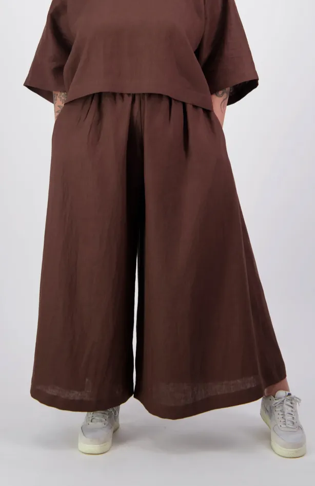 Wing Pants - Chocolate Linen by Papa Clothing