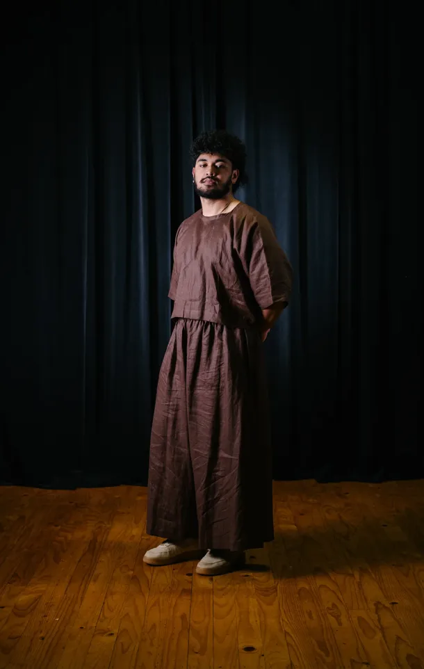 Wing Pants - Chocolate Linen by Papa Clothing