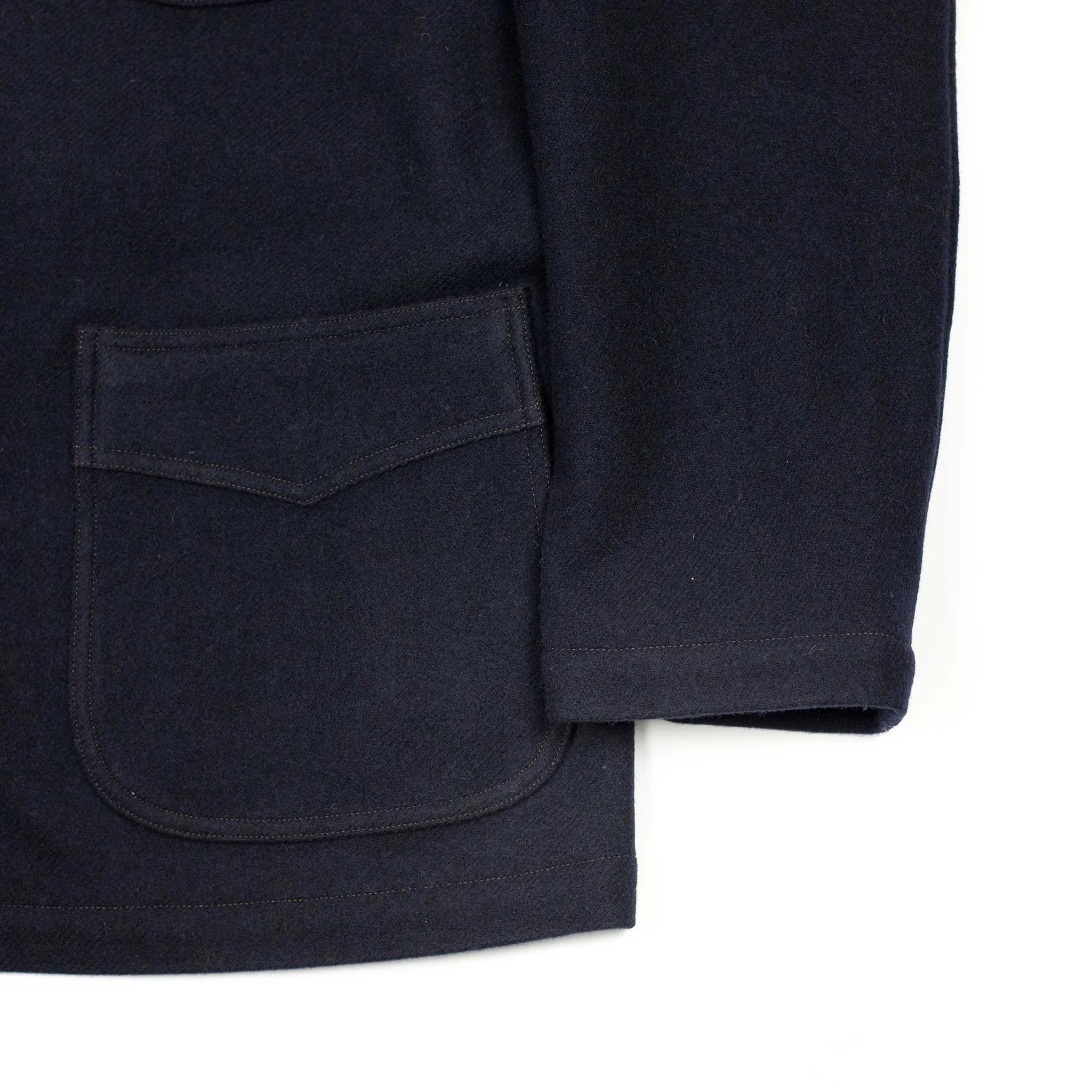 Navy Virgin Wool Peacoat - Winter Plage Style